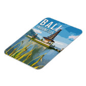 ウルンダヌベラタンテンプルインドネシアウォーターカラー マグネット (左側)