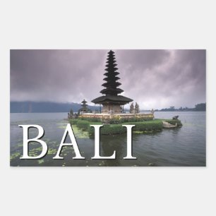 ウルンダヌ寺院   バリ島, インドネシア 長方形シール