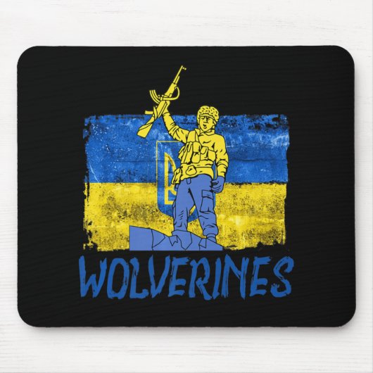 ウルヴァリーヌ支援ウクライナWolverines Love マウスパッド (正面)