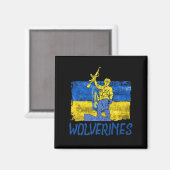 ウルヴァリーヌ支援ウクライナWolverines Love マグネット (正面/裏面)