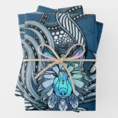 ウル素晴らしフ、線形デザイン ラッピングペーパーシート (インサイチュ)