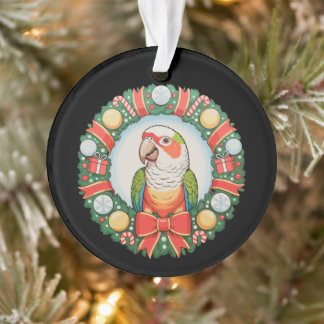 ウロコインコのクリスマスリース オーナメント