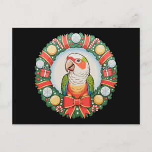 ウロコインコのクリスマスリース Xmas シーズンポストカード
