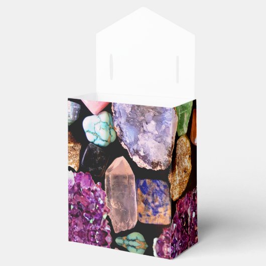 ウロック！カラフル宝石のお願い箱パーソナライズされた フェイバーボックス (オープン)