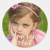 ウロディニポーランド誕生日ギフトPoland pollski写真 ラウンドシール (正面)