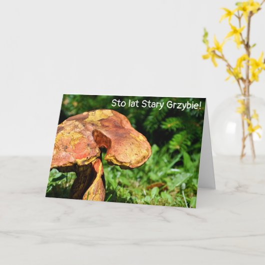 ウロディニーおもしろい – ポーランドの誕生日カード カード (黄色い花)