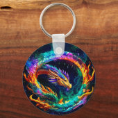ウロボロ鮮やかスドラゴンアートシンボル キーホルダー (裏面)