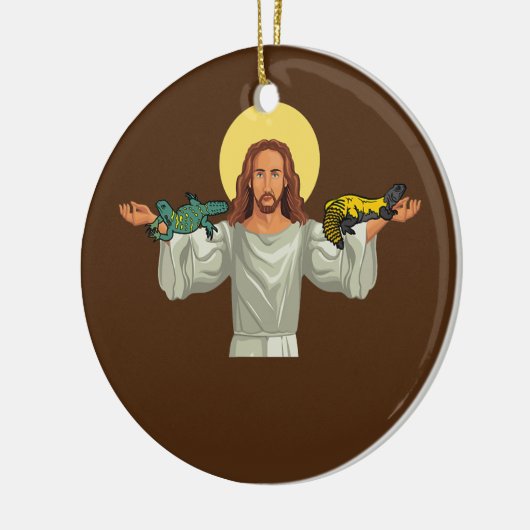 ウロマスチックス爬虫類とげのある尾トカゲGecko Mom セラミックオーナメント (左)