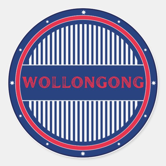 ウロンゴン市プライドエンブレム - オーストラリアのアイデンティティ ラウンドシール (正面)