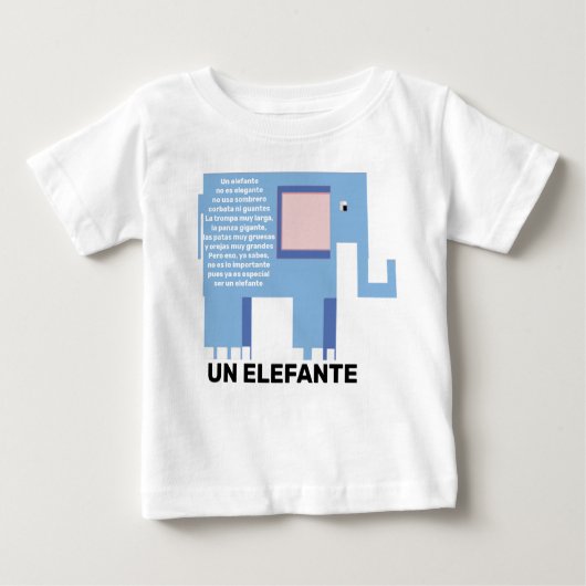 ウンエレファンテスペインの子供部屋韻 ベビーTシャツ (正面)