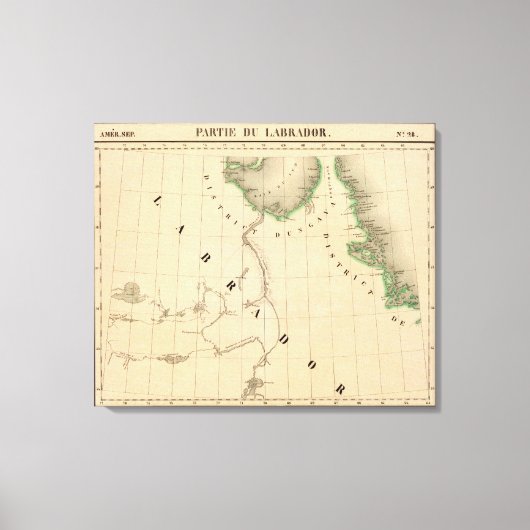 ウンガバ半島と北ラブラドール キャンバスプリント (正面)