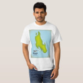 ウングジャ島の旅行地図 Tシャツ (正面フル)