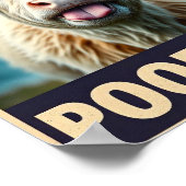 ウンコしてるのか？牛おもしろい術ハイランド牛 ポスター (角)