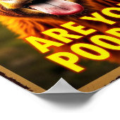 ウンコしてるのか？牛おもしろい術ハイランド牛 ポスター (角)