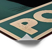 ウンコしてんの?おもしろい黒猫 ポスター (角)