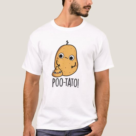 ウンコ芋 おもしろ野菜 ウンコ ダジャレ Tシャツ (正面)