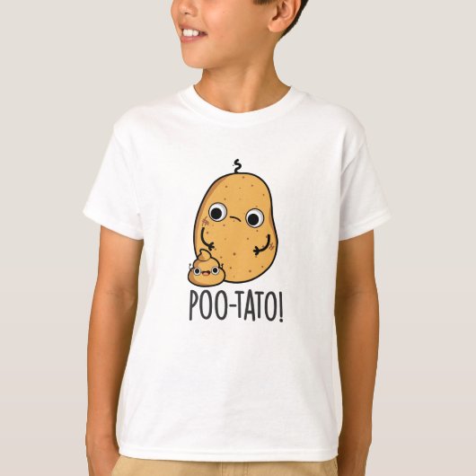 ウンコ芋 おもしろ野菜 ウンコ ダジャレ Tシャツ (正面)