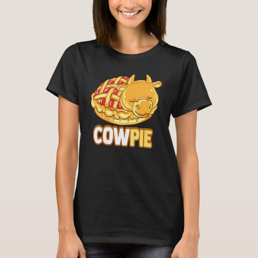 ウンコ 牛 モーモー 牛 食事 Tシャツ (正面)