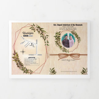 ウンダンシンペル・ダンケレン 三つ折り招待状