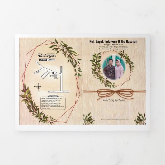 ウンダンシンペル・ダンケレン 三つ折り招待状 (カバー)