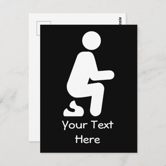 ウンチおもしろいジカスタマイズョーク ポストカード (正面/裏面)