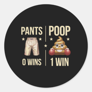 ウンチおもしろいトイレユーモアウンチボクシングミームパンツ0 P ラウンドシール