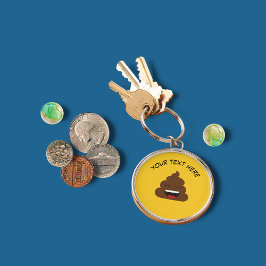 ウンチおもしろい絵文字とメッセージカスタムの表示 キーホルダー