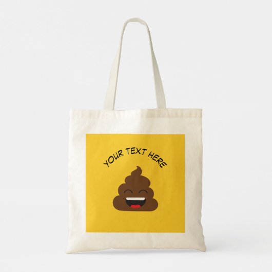 ウンチおもしろい絵文字とメッセージカスタムの表示 トートバッグ (裏面)
