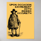 ウンチが発生おもしろいしたポスター署名 ポスター (正面)