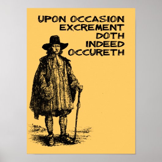 ウンチが発生おもしろいしたポスター署名 ポスター (正面)