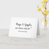 ウンチとギガ来ルズのベビーおめでとう カード (黄色い花)