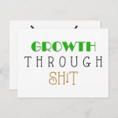 ウンチによる成長、毎日の確認フラッシュカード シーズンポストカード (正面/裏面)