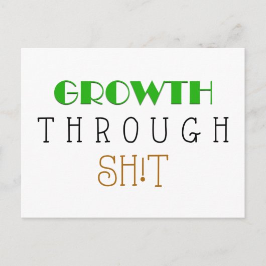 ウンチによる成長、毎日の確認フラッシュカード シーズンポストカード (正面)