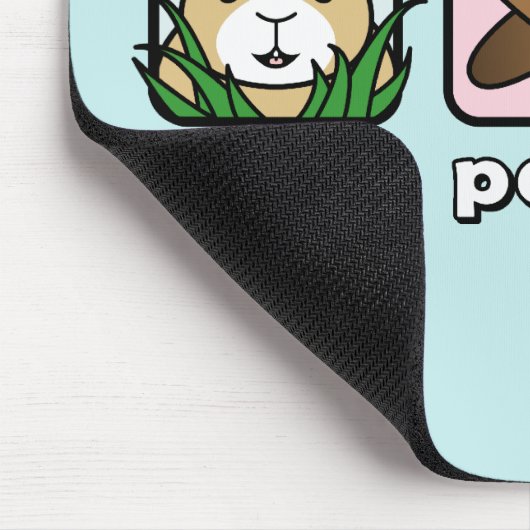 ウンチの睡眠のモルモットのマウスマットを食べて下さい マウスパッド (コーナー)