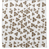 ウンチのEmojiおもしろいでかわいいパターン シャワーカーテン (正面)