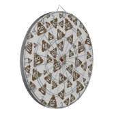 ウンチのEmojiおもしろいでかわいいパターン ダーツボード (正面左)