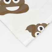 ウンチのEmojiおもしろいでかわいいパターン フリースブランケット (角)