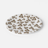 ウンチのEmojiおもしろいでかわいいパターン ペーパープレート (アングル)