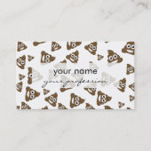 ウンチのEmojiおもしろいでかわいいパターン 名刺 (正面)