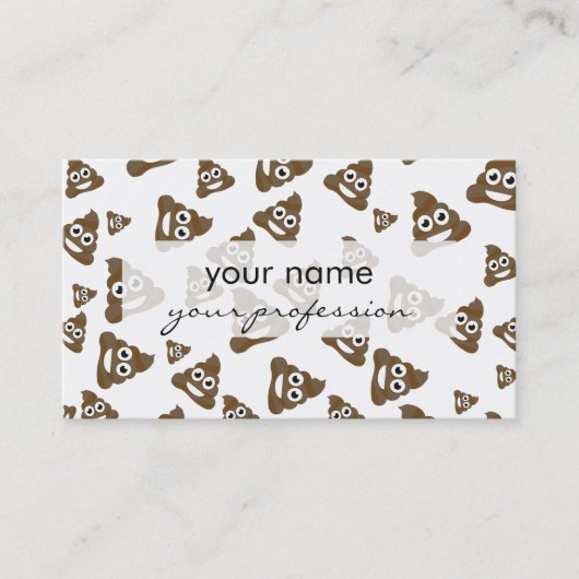 ウンチのEmojiおもしろいでかわいいパターン 名刺 (正面)