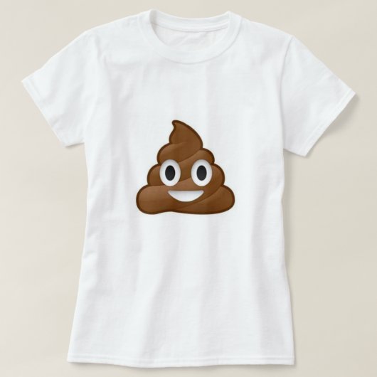 ウンチのEmojiのアイスクリームのTシャツ Tシャツ (デザイン正面)