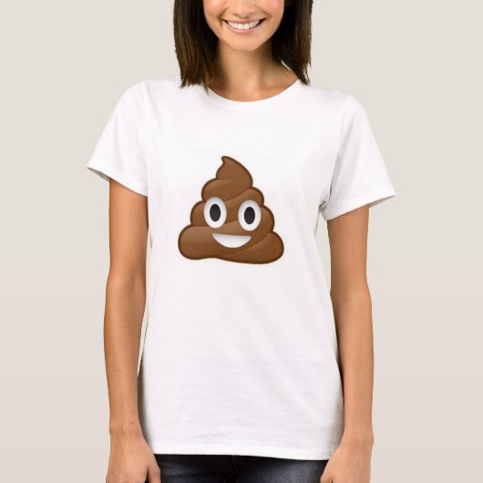 ウンチのEmojiのアイスクリームのTシャツ Tシャツ (正面)