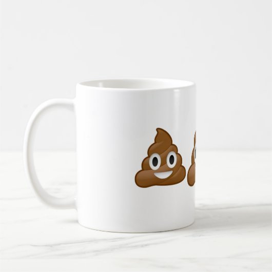 ウンチのemojiのマグの山 コーヒーマグカップ (左)