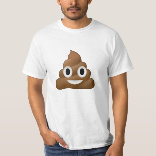 ウンチのEmojiのワイシャツ Tシャツ (正面)