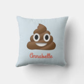 ウンチのEmojiの一流のパーソナライズな枕を加えて下さい クッション (裏面)
