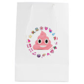 ウンチのemoji ミディアムペーパーバッグ (裏面)