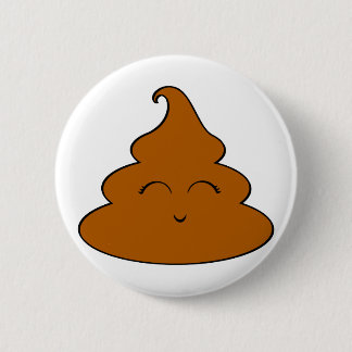 ウンチのPoopyのがらくたのかわいいウンチPooyのかわいいのPooの部分 缶バッジ