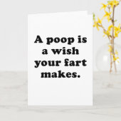 ウンチはあなたの屁が作る願いです カード (黄色い花)