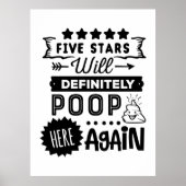 ウンチは再おもしろいびトイレの標識 ポスター (正面)