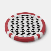 ウンチをする犬の面白いデザイン ポーカーチップ (シングル)